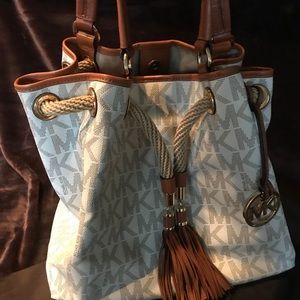 Michael Kors Monogram Bucket Bag
